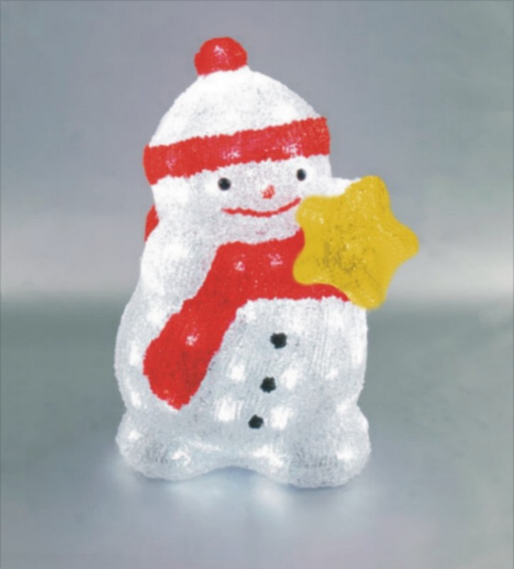 FY-001-D01 boneco de neve acrílico com lâmpada LED de luz FY-001-D01 barato do boneco de neve acrílico com diodo emissor de luz lâmpada