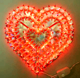 natal coração de plástico frame da lâmpada lâmpada armação de plástico coração lâmpada lâmpada barata natal Luzes de armação de plástico