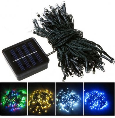 <strong>FY-100L-SP Series 100 LED Sol</strong> Solar Powered Green 100 LED Copper Wire String Lights Garden Christmas Outdoor - Solar Christmas Lights manufactured in China 