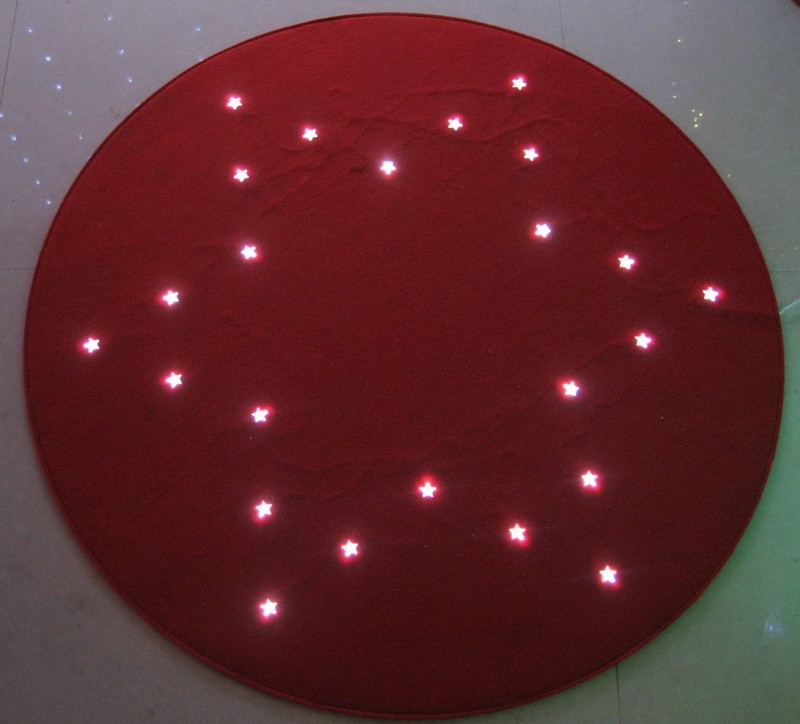 FY-002-A28 Weihnachten Runde  FY-002-A28 billig Weihnachten Runde Fußmatte mit LED Teppich Glühlampelampenadapters - Teppich Lichtbereichin China hergestellt