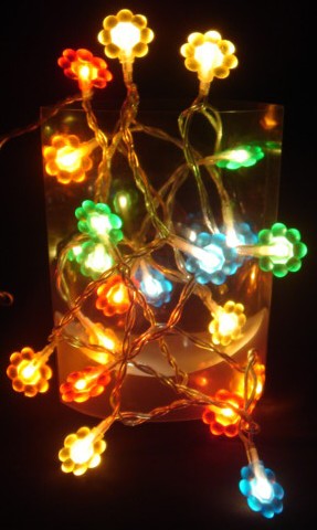 FY-03A-008 LED luzes de Natal pequena flor lâmpada lâmpada LED FY-03A-008 LED flor barato luzes de Natal pequena lâmpada lâmpada LED Luz LED String com Outfit