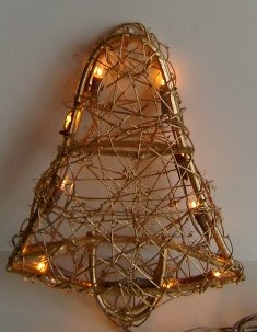  made in china  FY-06-039 cheap christmas Two-sides bell rattan light bulb lamp  factory