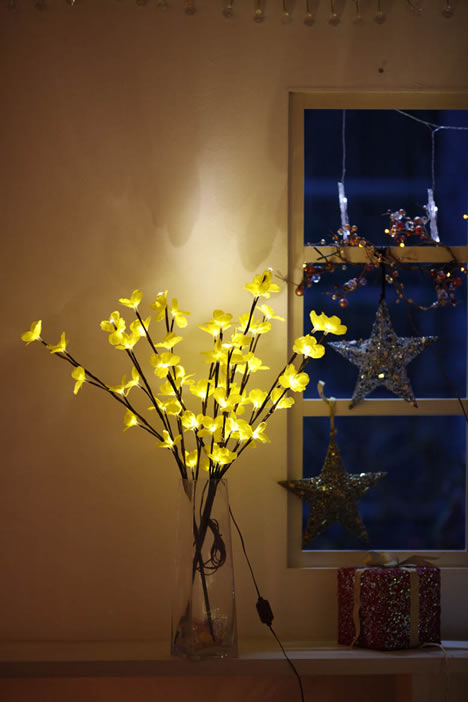 FY-50015 LED barato natal galho de árvore pequenas luzes lâmpada lâmpada LED