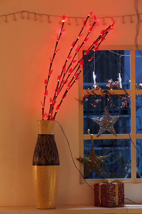 FY-50019 LED barato natal galho de árvore pequenas luzes lâmpada lâmpada LED
