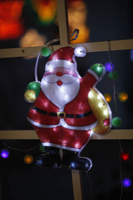 FY-60303 billig Weihnachten Weihnachtsmann Fenster Glühlampelampenadapters