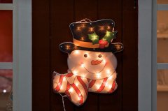 FY-60609 christmas snow man w FY-60609 cheap christmas snow man window light bulb lamp - Window lights manufactured in China 