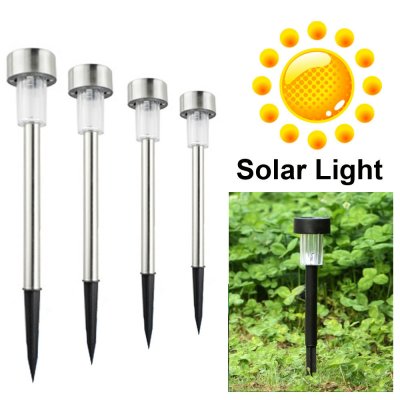 Solar Power LED 7 Colors light Solar Stainless Landscape Outdoor Garden Path Lamp